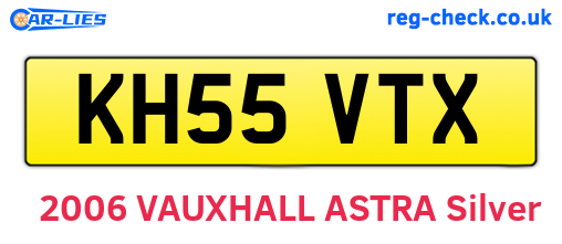 KH55VTX are the vehicle registration plates.