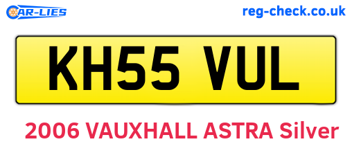 KH55VUL are the vehicle registration plates.