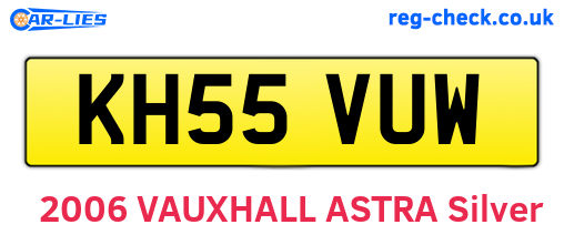 KH55VUW are the vehicle registration plates.