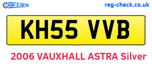 KH55VVB are the vehicle registration plates.