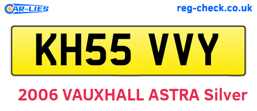 KH55VVY are the vehicle registration plates.