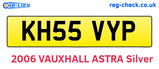 KH55VYP are the vehicle registration plates.