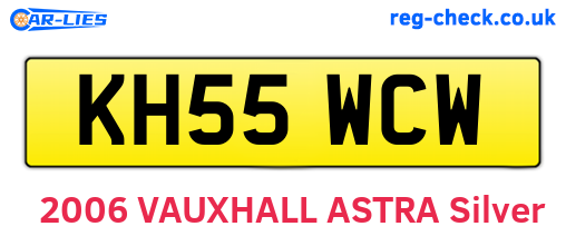 KH55WCW are the vehicle registration plates.