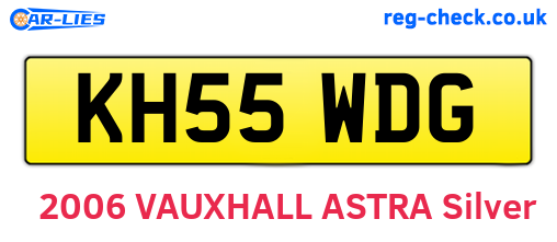 KH55WDG are the vehicle registration plates.