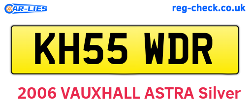 KH55WDR are the vehicle registration plates.