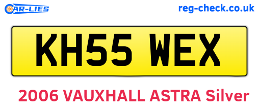 KH55WEX are the vehicle registration plates.