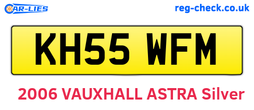 KH55WFM are the vehicle registration plates.