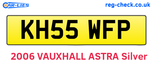 KH55WFP are the vehicle registration plates.