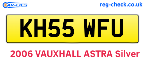 KH55WFU are the vehicle registration plates.