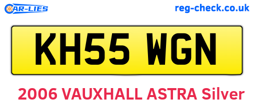 KH55WGN are the vehicle registration plates.