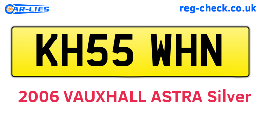 KH55WHN are the vehicle registration plates.