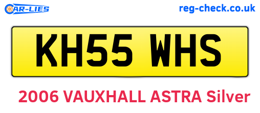 KH55WHS are the vehicle registration plates.