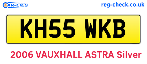 KH55WKB are the vehicle registration plates.