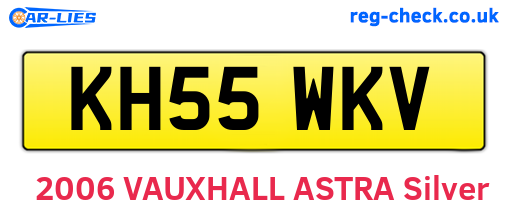 KH55WKV are the vehicle registration plates.