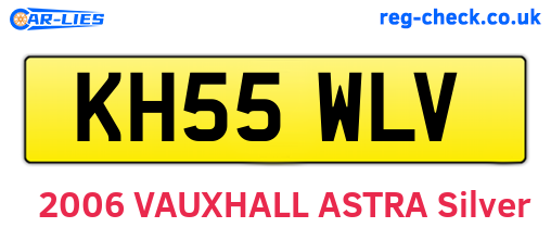 KH55WLV are the vehicle registration plates.