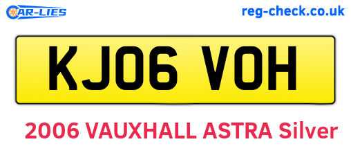 KJ06VOH are the vehicle registration plates.