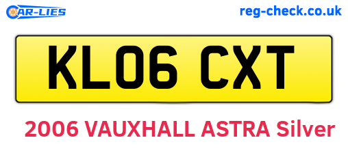 KL06CXT are the vehicle registration plates.