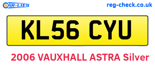 KL56CYU are the vehicle registration plates.