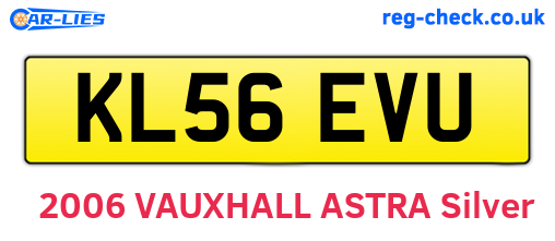 KL56EVU are the vehicle registration plates.