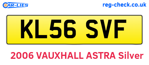 KL56SVF are the vehicle registration plates.