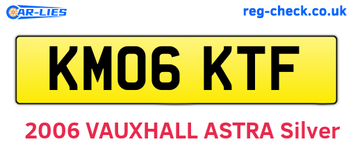 KM06KTF are the vehicle registration plates.