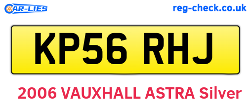 KP56RHJ are the vehicle registration plates.