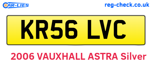 KR56LVC are the vehicle registration plates.