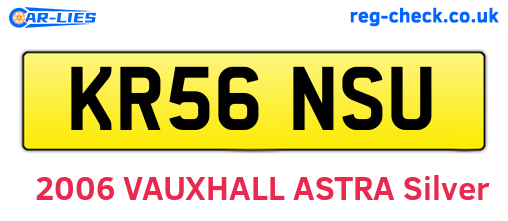 KR56NSU are the vehicle registration plates.