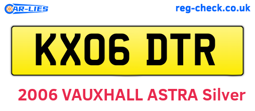 KX06DTR are the vehicle registration plates.