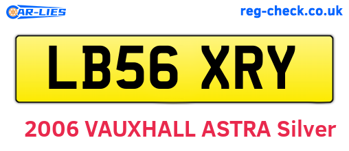 LB56XRY are the vehicle registration plates.