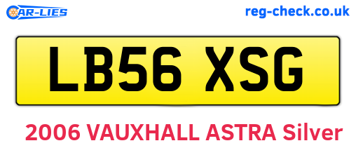 LB56XSG are the vehicle registration plates.