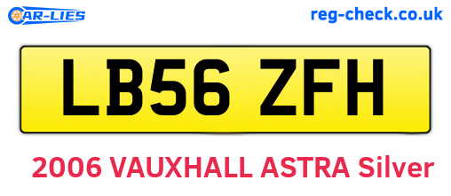 LB56ZFH are the vehicle registration plates.