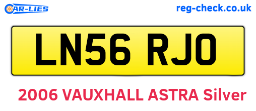 LN56RJO are the vehicle registration plates.