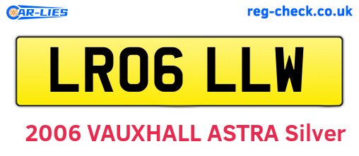 LR06LLW are the vehicle registration plates.