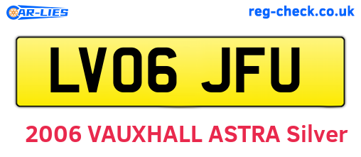 LV06JFU are the vehicle registration plates.