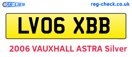 LV06XBB are the vehicle registration plates.