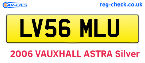 LV56MLU are the vehicle registration plates.
