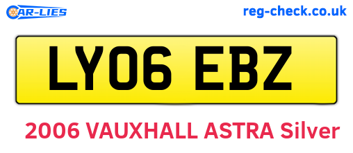 LY06EBZ are the vehicle registration plates.