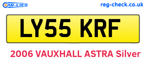 LY55KRF are the vehicle registration plates.