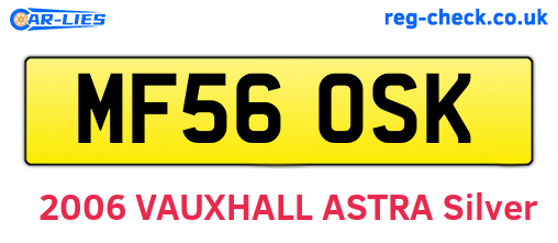 MF56OSK are the vehicle registration plates.