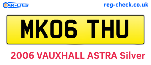 MK06THU are the vehicle registration plates.