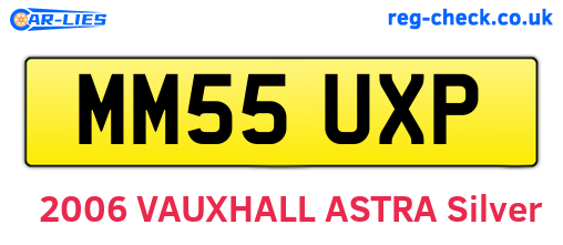 MM55UXP are the vehicle registration plates.
