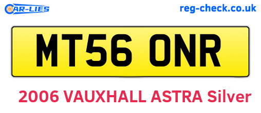 MT56ONR are the vehicle registration plates.