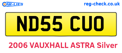 ND55CUO are the vehicle registration plates.