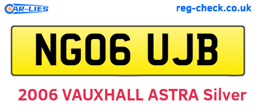 NG06UJB are the vehicle registration plates.