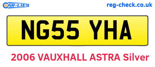 NG55YHA are the vehicle registration plates.