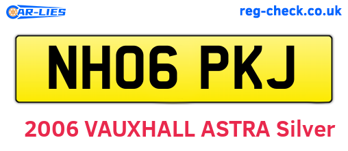 NH06PKJ are the vehicle registration plates.