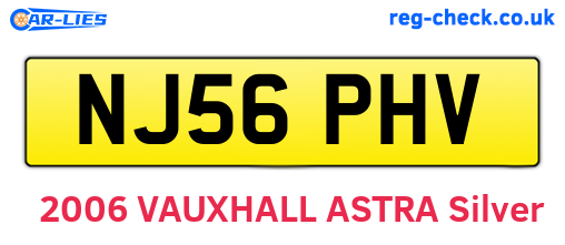 NJ56PHV are the vehicle registration plates.