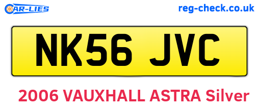 NK56JVC are the vehicle registration plates.