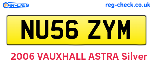 NU56ZYM are the vehicle registration plates.